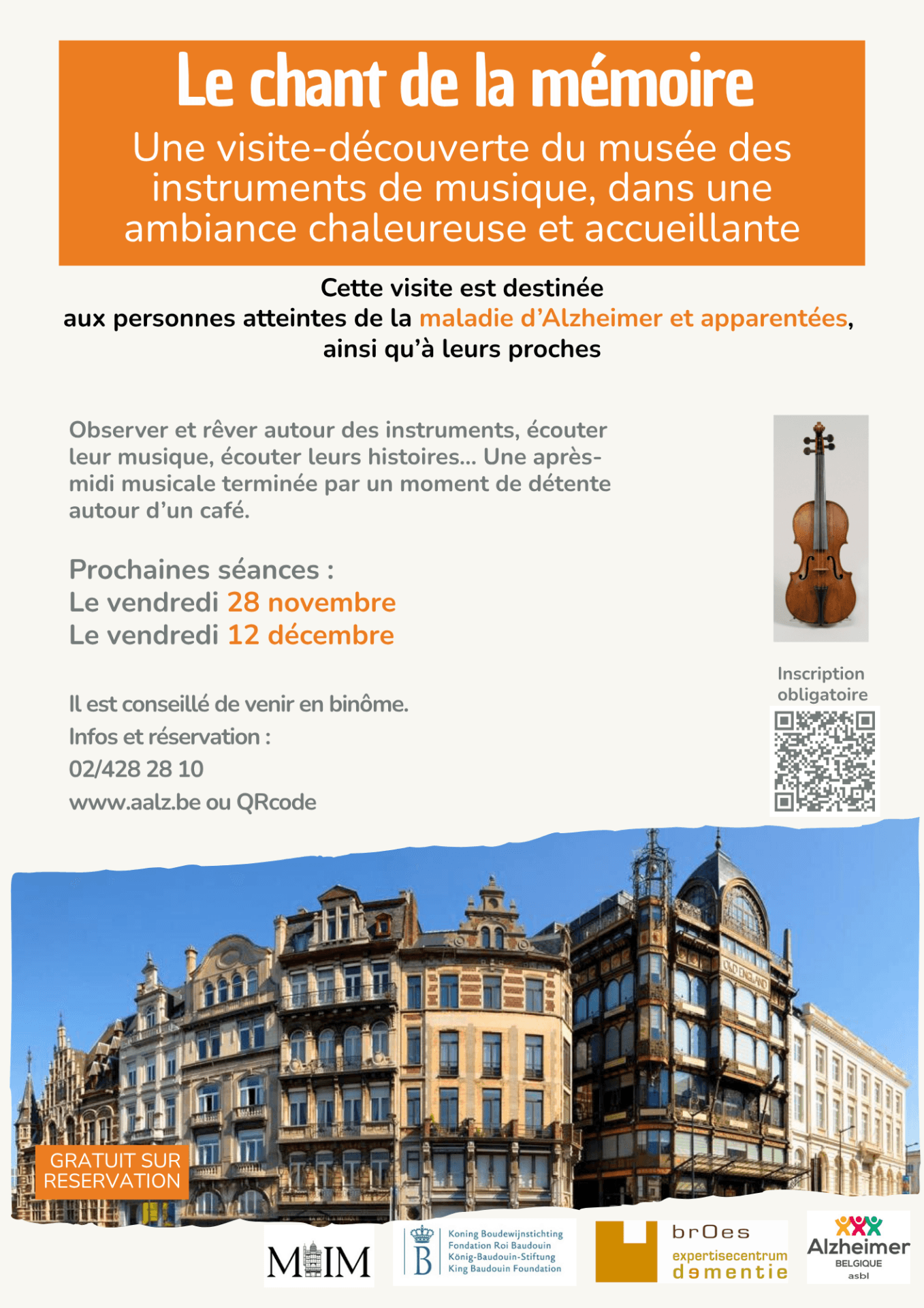 Musée des instruments de musique Visite gratuite Alzheimer Belgique — free download